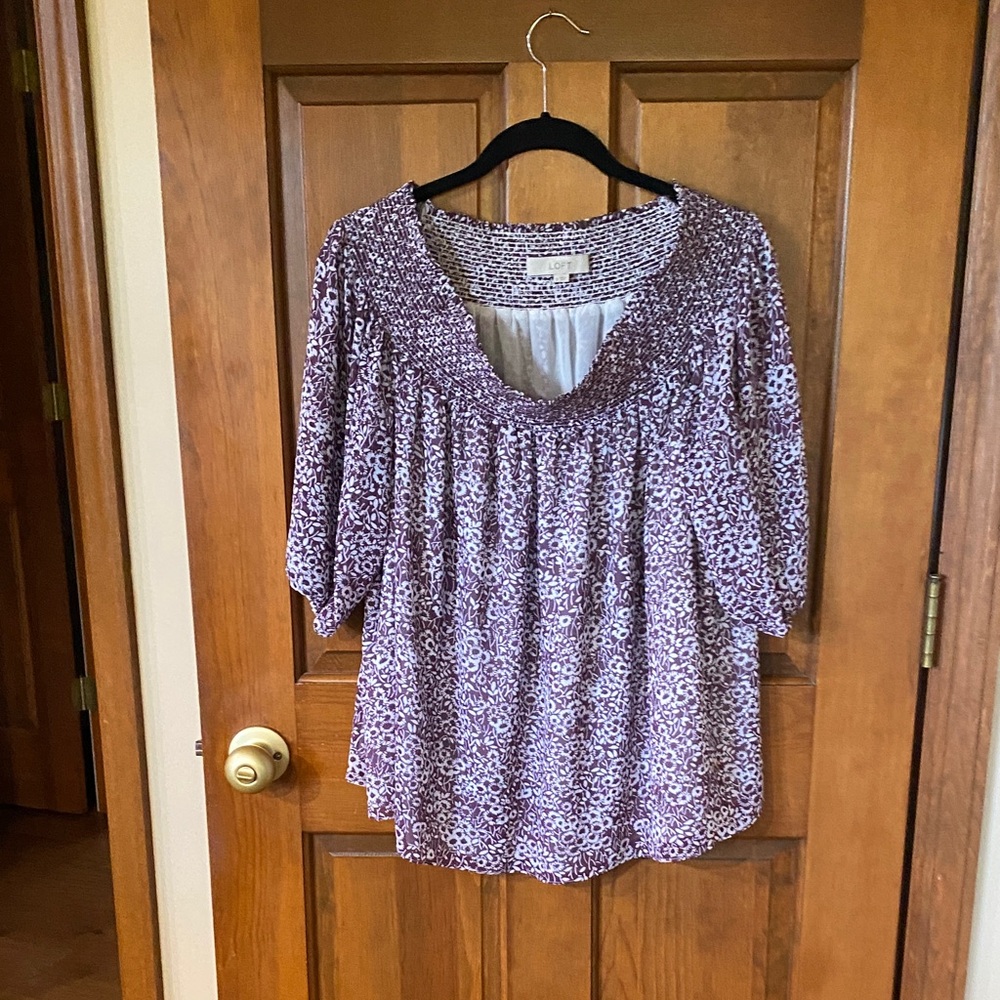Floral Purple off the shoulder Top